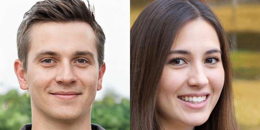 AI合成臉部對照（Wikimedia Commons公共領域）