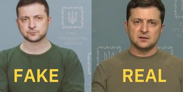 澤倫斯基深偽影片與真實影片比對（Bitdefender）